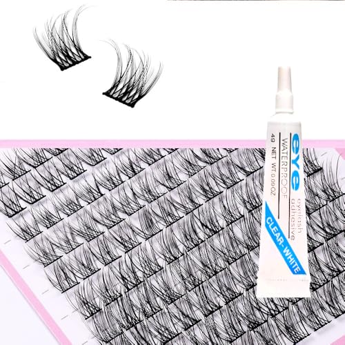 120pc Wispy Lash Clusters - DIY Eyelash Extensions, C Curl, 10-14mm
