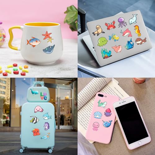 Under The Sea Temporary Tattoos 10 Sheets 110 PCS Ocean Animals Party Decorations Favors Supplies Summer Theme Birthday Cute Stickers Christmas Gifts for Boys Girls Class School Prizes Carnival