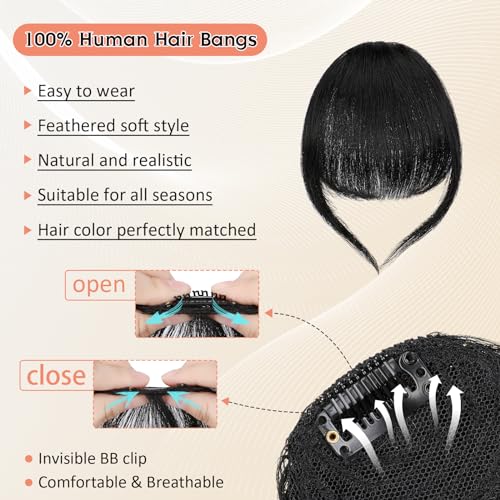 Cephermer Clip-In Bangs Hair Extension - Natural Look 23111