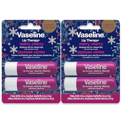 Vaseline Lip Therapy Stick Twin Pack ? Merry Cherry Holiday Limited Edition (2-Pack)