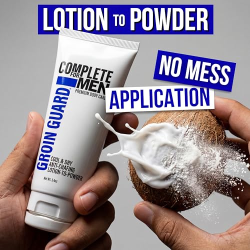Groin Guard Anti Chafing Cream: Talc Free, Aluminum Free, Natural Odor Control Cream for Men, Non Greasy, Cool & Dry, Friction Defense, Chafe Protect for Private Parts