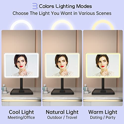 Rechargeable Makeup Mirror with 96 LED Lights & 10x Magnifying