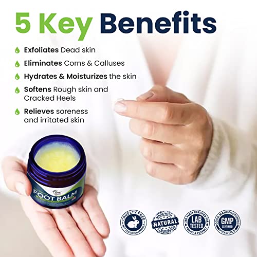 Toenail Treatment Liquid & Tea Tree Oil Foot Balm/Moisturizer For Dry Cracked Feet - Instantly Hydrates & Soothes Irritated Skin & Athletes Foot - Best Foot Care for Women and Men - Made in USA