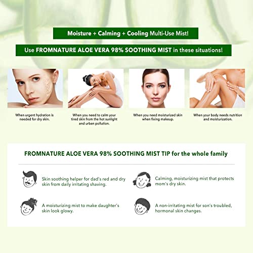 Aloe Vera 98% "Moisture Soothing Gel Mist - 13.5 fl oz. (400 ml) for FROMNATURE