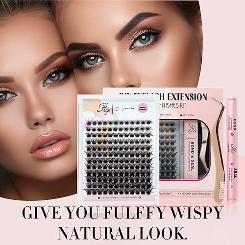 Riya Lash Clusters Kit 144Pcs with Bond & Seal Glue