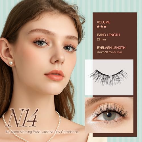 Magnetic Eyelashes Kit with Reusable 0.17mm Ultra-Thin Magnets, No Glue Needed