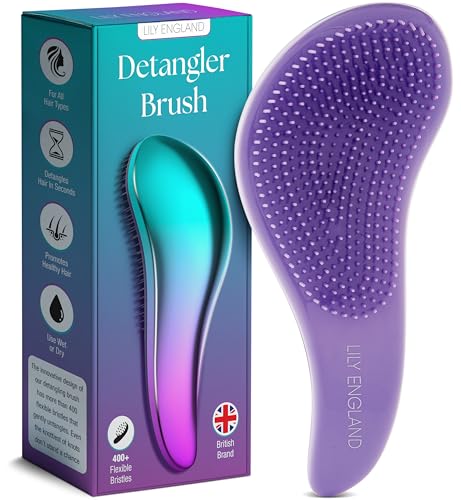 Lily England Detangler Brush for Women & Toddlers - Ombre, Wet & Dry Hair