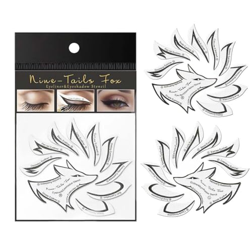 12 Pairs Eyeliner Stencil & Eyeshadow Template Stickers