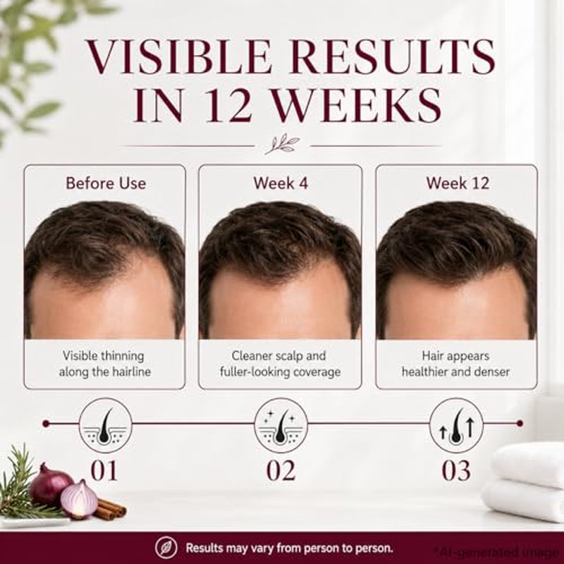 Onion & Rosemary Shampoo for Thicker Hair - 2 Pack