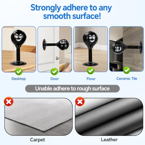 Desktop Punching Bag with Suction Cup for Stress Relief, Office & Home Use