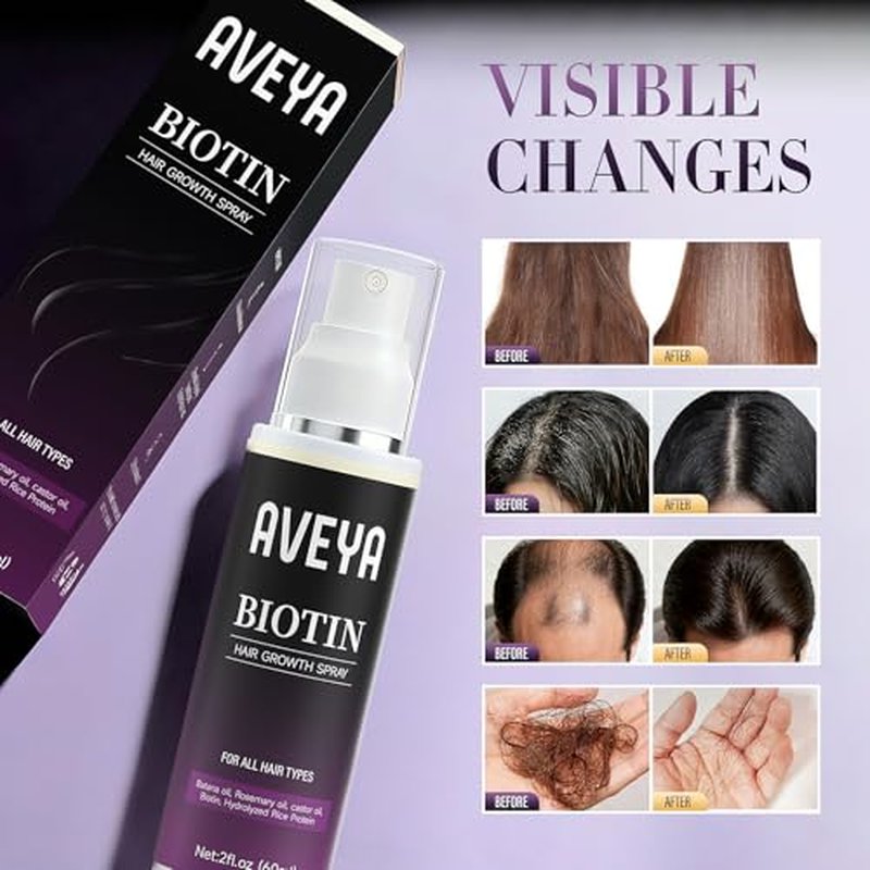 AVEYA Hair Growth Spray with Biotin & Rosemary Oil - 60ml