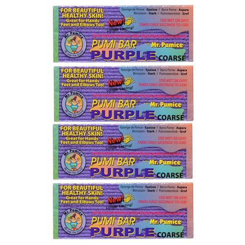 Mr. Pumice Purple Pumi Bar - Extra Coarse Foot Pumice Stone (4 Pack)