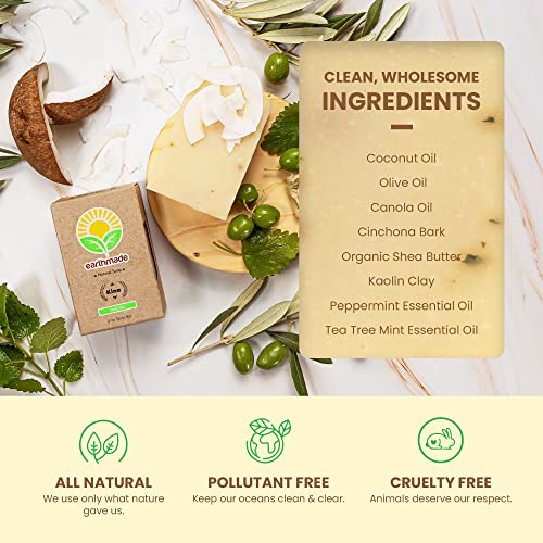 Earthmade Honey and Oats Handmade Bar Soap|Natural Body Cleanser Bar|Contains Aloe Vera & Canola Oil| For Body and Face for Women and Men| Removes Tanning|No Chemicals| No Preservatives| No Plastic| SLS Free & Cruelty Free (1 Bar Soap, 6 Oz)