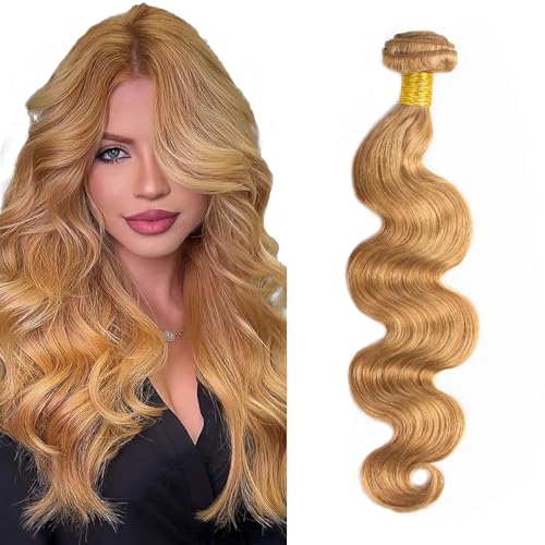 28" Honey Blonde Body Wave Human Hair Bundles - 8A Grade