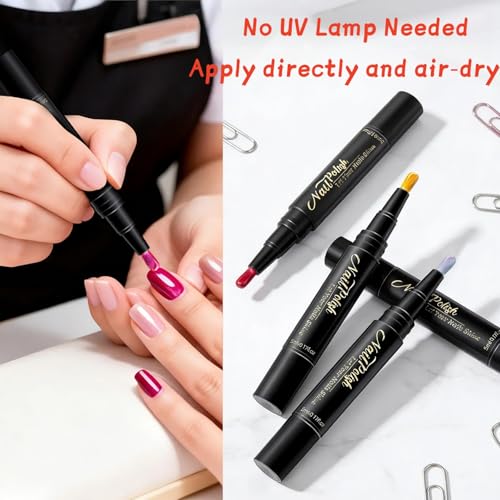 Quick Dry Water-Based Nail Polish Pen Set - 4 Color DIY Nail Art Kit