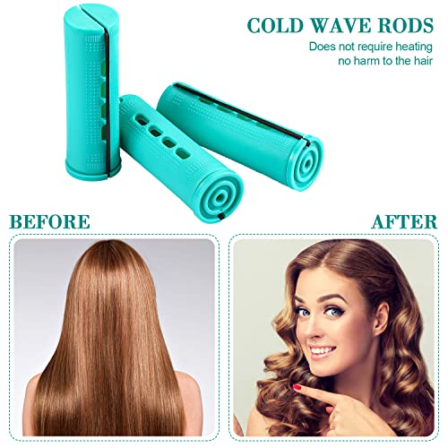 Chuangdi 24 Pcs Cold Wave Hair Perm Rods with Rat Tail Comb