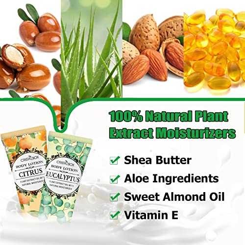 36 Pack Lotion for Dry Skin,Body Lotion for Women and Men,Easter Basket Stuffers,Appreciation Gifts,Natural Plant Scented Body Moisturizers,Travel Size Lotion Bulk,Moisturizing Lotion with Shea Butter