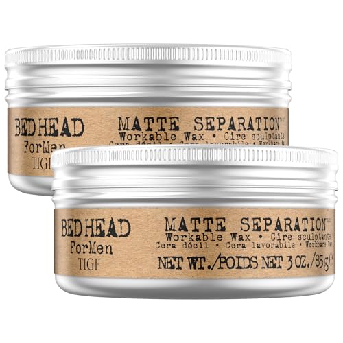 Bed Head Matte Separation Hair Wax for Men, 2-Pack (3 Oz Ea)