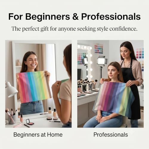 XUMGCUTM Soft Summer Color Analysis Palette Drape – Personal Style & Makeup Tool