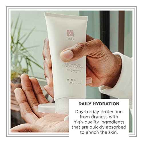 Zents Age Defying Probiotic Lotion (Travel Size - Ore Fragrance) Anti-Aging Body and Hand Cream with Organic Shea Butter & Hyaluronic Acid, 1 fl oz, TSA Approved