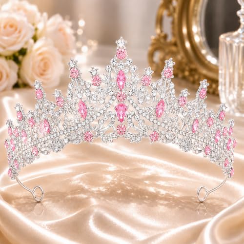 Queen Crown Rhinestone Tiara for Women - Bridal & Party Accessory