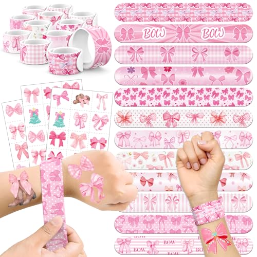 Pink Coquette Bow Party Favors Set - 60 Pieces