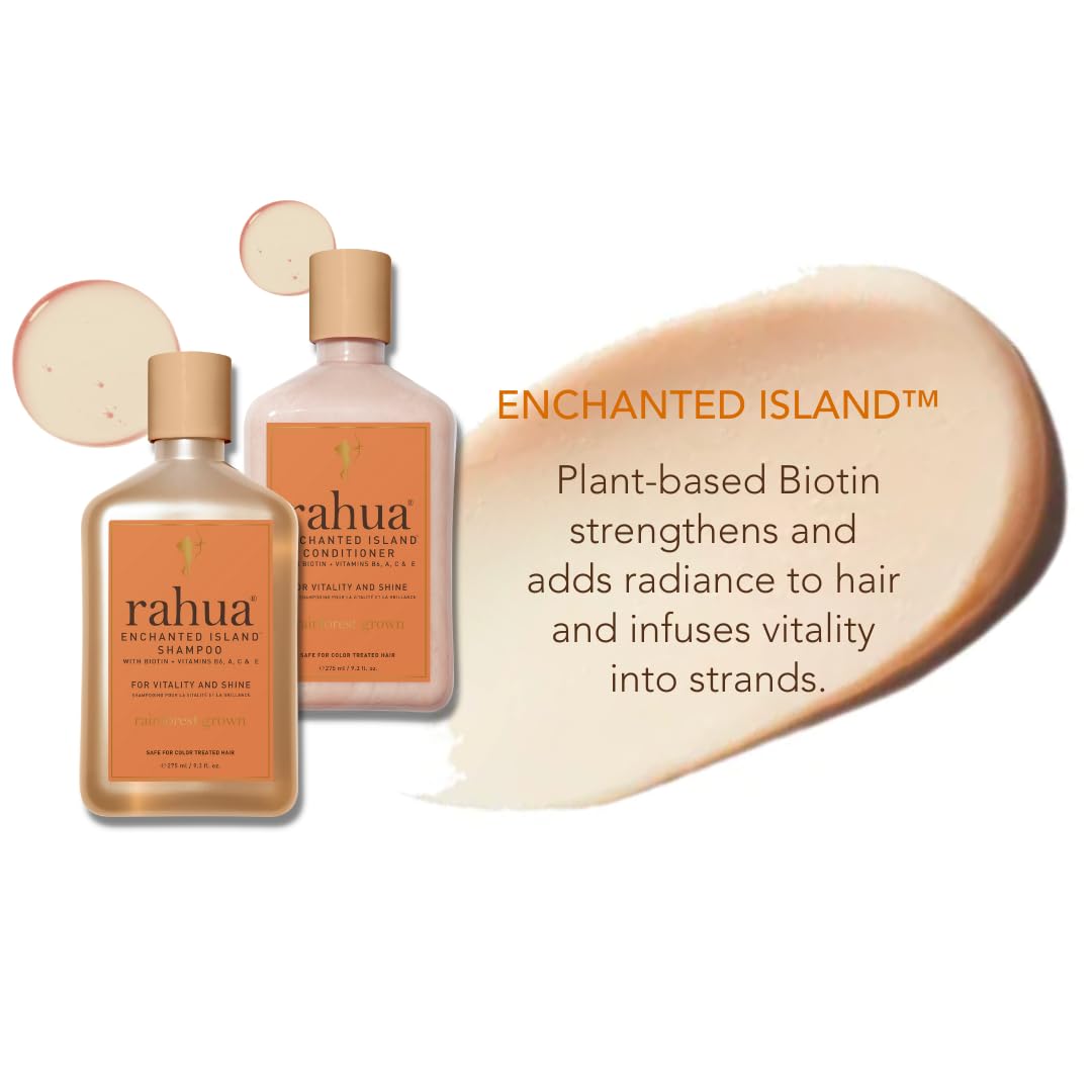 Rahua Enchanted Island Shampoo and Conditioner, 9.3 Fl Oz, Promotes Strength, Hair Growth and Gives Shine to All Hair Types, Nourishing Hair Shampoo and Conditioner for Men and Women