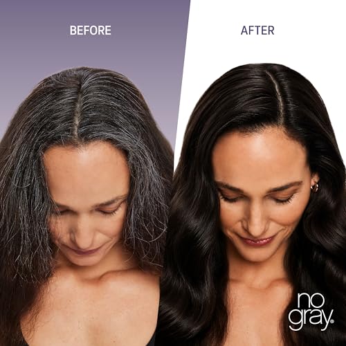 No Gray Permanent Hair Color Shampoo - Dark Brown, 8.45 oz