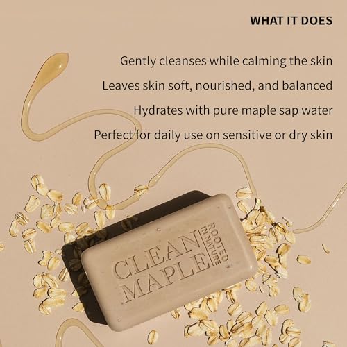 Soothing Body Bar Soap with Sap and Oats, Rooted in Nature, 5 oz