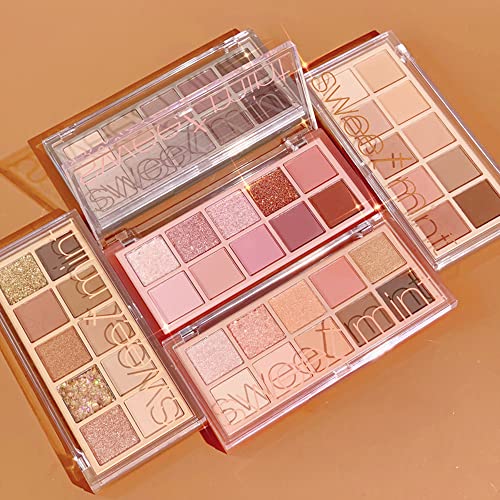 BestLand Matte Nudes Eye Shadow Palette - Ultra Pigmented Blendable and Long-Lasting Matte, Shimmer, and Metallic Finishes Eyeshadow with Brush - Eye Makeup for Smok, Natural and Bold Looks (Rosy)