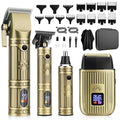 Lanumi Gold 4-in-1 Grooming Kit with 13 Guide Combs - All-in-One Hair, Beard & Nose Trimmer Set