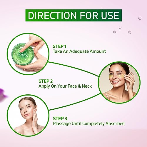 Aloe Vera Soothing Gel from freshly cut 100% Pure Aloe - Big 12oz - Vegan, Unscented - For Face, Skin, Hair, Sunburn relief (Hibiscus)