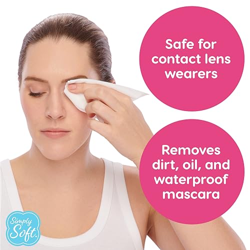 Simply Soft Makeup Remover Wipes, 50 Count (2x25) Fragrance-Free
