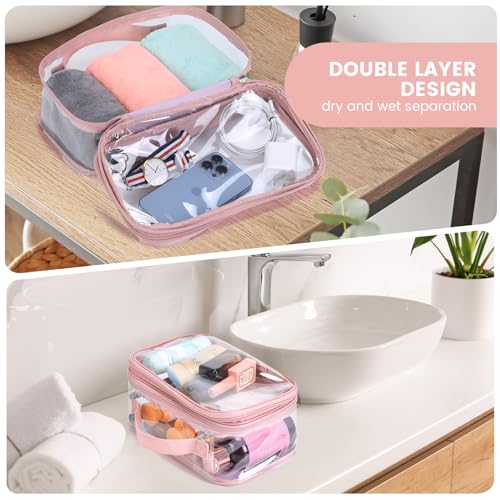 Clear Travel Makeup Bag - TSA Approved Toiletry Organizer