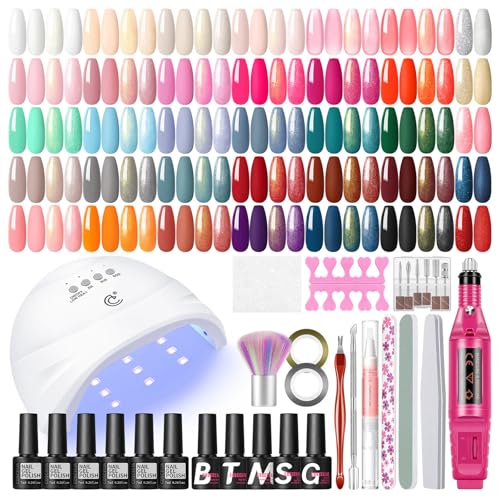 COSCELIA 53Pcs Gel Nail Polish Kit with UV Light & Electric Drill - 35 Colors