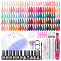 COSCELIA 53Pcs Gel Nail Polish Kit with UV Light & Electric Drill - 35 Colors