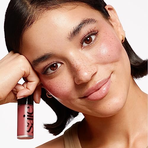 Saie Radiant Glow Duo - Dew Liquid Blush (Chilly, .40 oz) + Glowy Super Gel (Starglow, 1 oz) - Hydrating Cream Blush & Illuminating Primer for a Luminous, Natural Finish