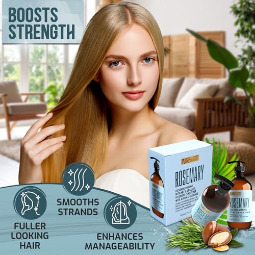 Rosemary Shampoo & Conditioner Set - Sulfate Free Volumizing Care for Thinning Hair
