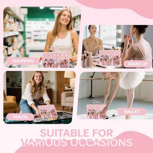 Chenille Letter Clear Zipper Pouch for Travel Preppy Patch Makeup Bag-Nylon Cosmetic Preppy Makeup Waterproof Organizer Bag Set for Women Valentines Bag (FS-BALLET)