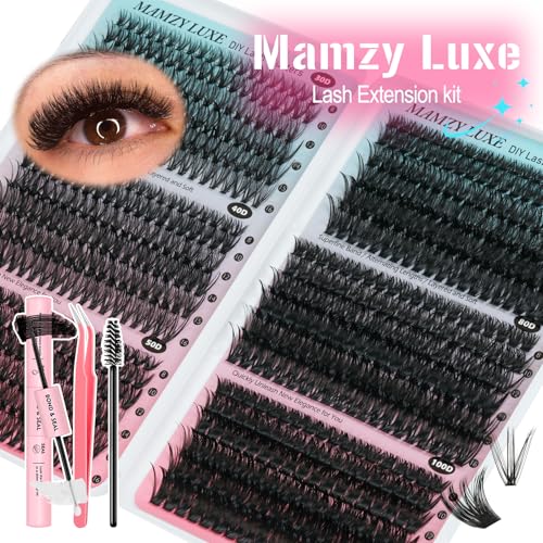 Lash Clusters Kit 708Pcs - 6 Styles Wispy Extensions 10-16mm