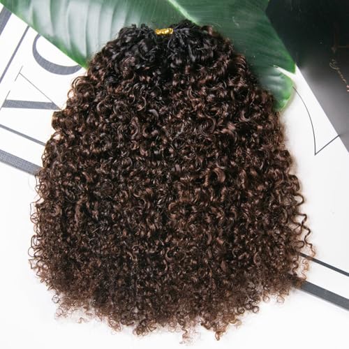 Human Hair Crochet Braids 18" - T1B/4 Kinky Curly