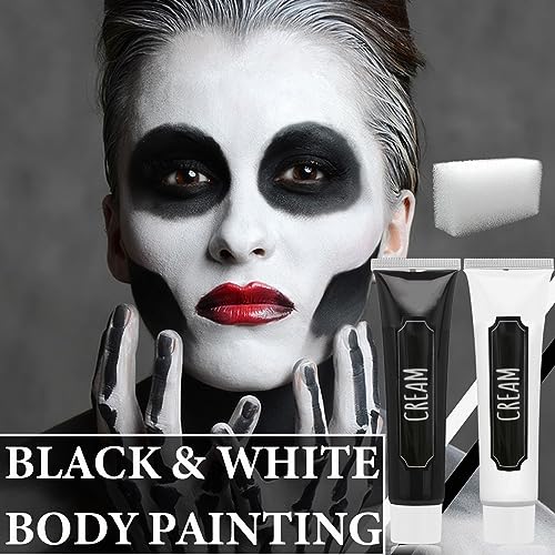 Black & White Face Paint Kit for Halloween SFX Makeup