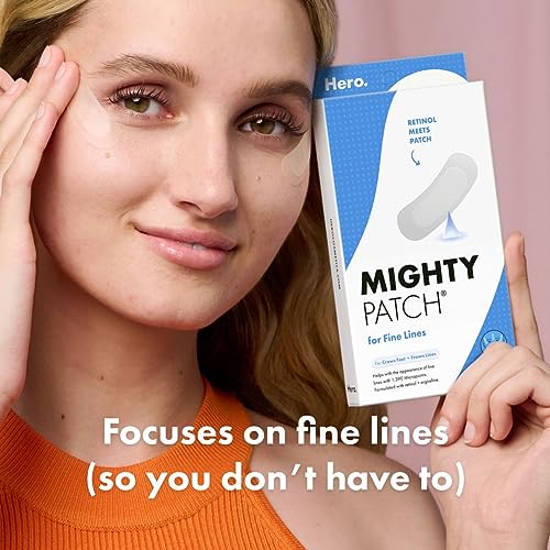 Mighty Patch HERO COSMETICS for Fine Lines Patches - Featuring Retinol and 1,390 dissolving Micropoint¢â Points to Help Renew the Look of Skin (6 Count) (Pack of 2)