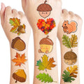Fall Leaves Temporary Tattoos for Kids - 10 Sheets, 100 PCS