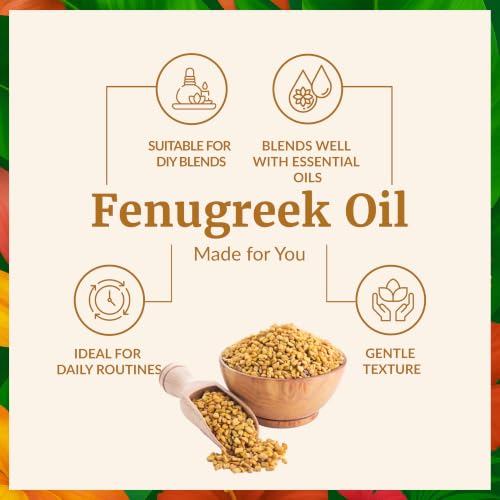 SVA Fenugreek Seed Carrier Oil - 1 Fl Oz (30 ml) with Dropper, Skin & Hair Care