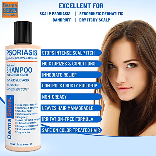 DermaSolve Medicated Shampoo & Conditioner for Psoriasis & Dandruff