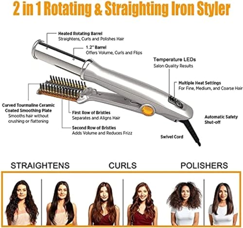 VICLASBISKIY 2-in-1 Curling Iron with Fast Heating & Auto-Off
