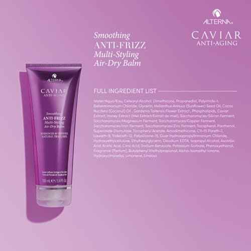 Alterna Caviar Anti-Aging Smoothing Anti-Frizz Multi-Styling Air Dry Balm, 3.4 Fl Oz | Controls Frizz With Light Hold | Adds Natural Shine | Sulfate Free