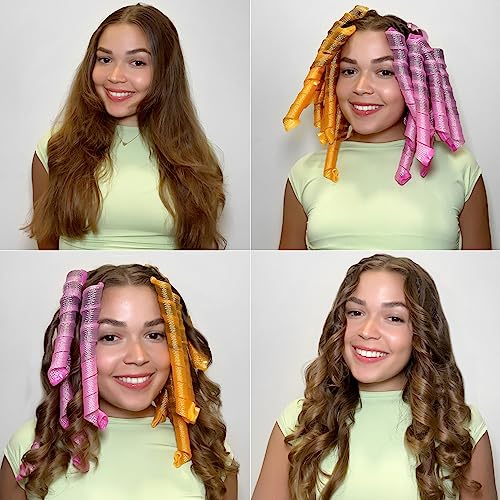 CEKEME 40 Pcs Heatless Spiral Hair Curlers - 22 Inch Magic Hair Rollers