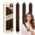 Satin Heatless Hair Curlers Overnight - 3 Pcs Soft Flexi Rods with Gel Hooks